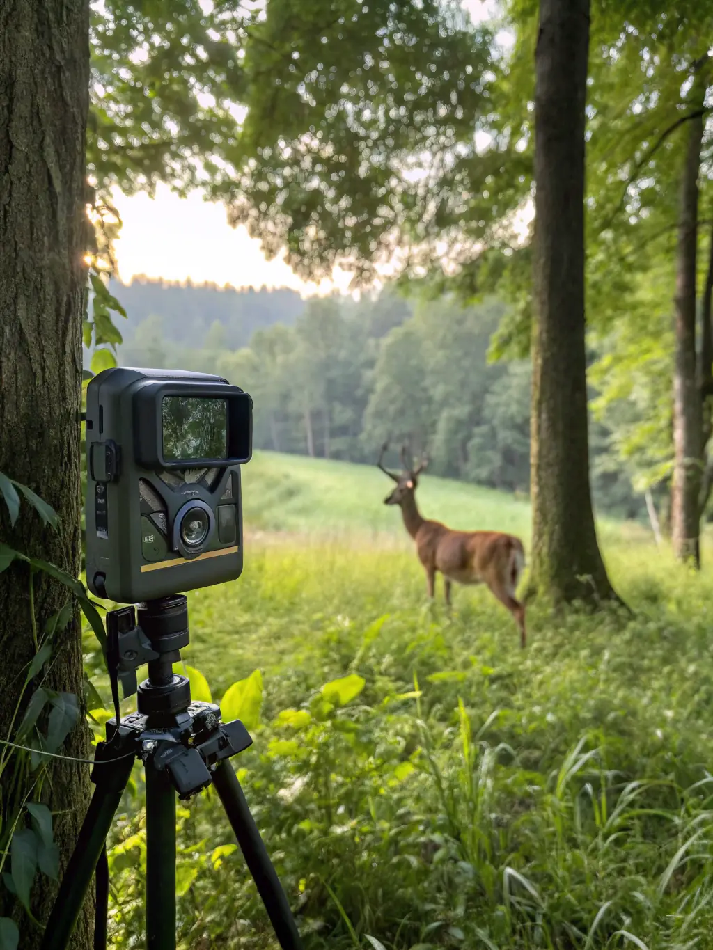 A vibrant image of native wildlife thriving in protected natural habitats, showcasing healthy animal populations and lush greenery.