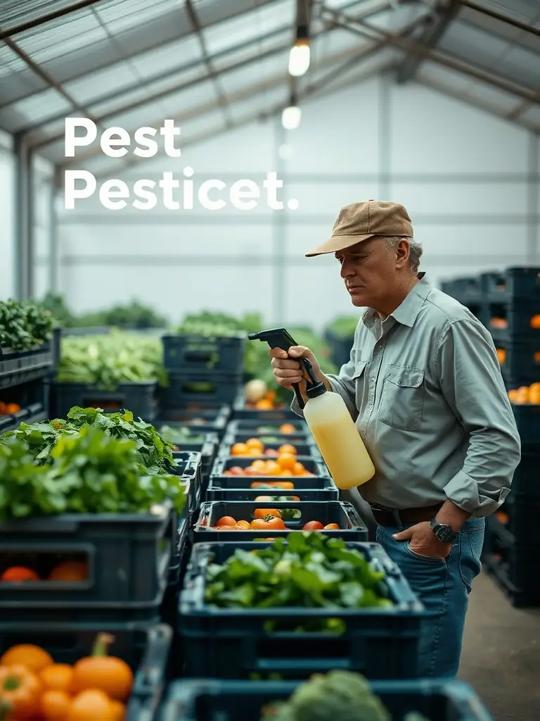 An image depicting eco-friendly pest control activities, such as natural pest deterrents or targeted interventions in agricultural fields, demonstrating responsible pest management.
